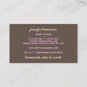 ドーナツ スイート トリート クッキー デザート スイート 名刺 (裏面)