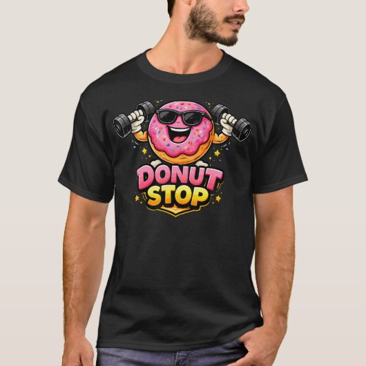 ドーナツ ストップ ファニー ジム Tシャツ (正面)