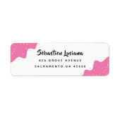 ドーナツ&スプリンクル差出人住所 ラベル (正面)