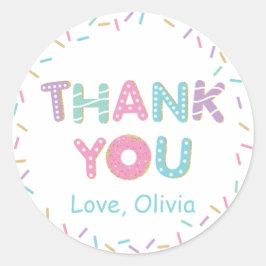 ドーナツ スプリンクル 誕生日 ベイビーシャワー サンクス ラウンドシール