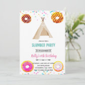 ドーナツ スリーパー パーティー招待状 招待状 (スタンド正面)