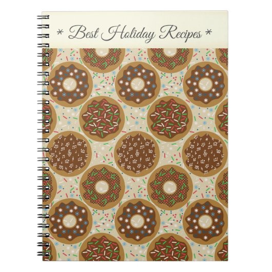 ドーナツ テーマ 最高のホリデーレシピ ノートブック (正面)