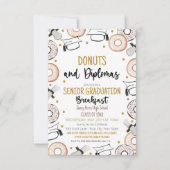 ドーナツ・ディプロマス卒業お祝い 招待状 (正面)