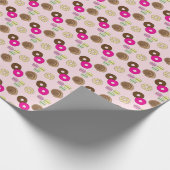 ドーナツ、ドーナツ、マコン、シナモン転がパストリー ラッピングペーパー (角)