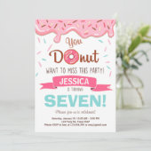 ドーナツ バースデー パーティー 招待状 ドーナツパーティー (スタンド正面)