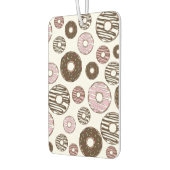 ドーナツ、ピンクドーナツ、ブラウンドーナツのパターン カーエアーフレッシュナー (左)