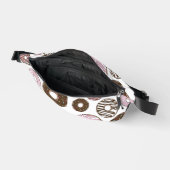 ドーナツ、ピンクドーナツ、ブラウンドーナツのパターン ファニーパック (見開き)