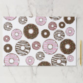 ドーナツ、ピンクドーナツ、ブラウンドーナツのパターン ペーパーパッド (インサイチュ)