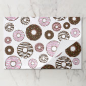 ドーナツ、ピンクドーナツ、ブラウンドーナツのパターン ペーパーパッド (折り畳み)