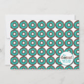 ドーナツ ファーストバースデー 招待状 - ピンク (裏面)