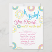 ドーナツ ベイビーシャワー スプリンクル ジェンダー ニュートラル 招待状 (正面)
