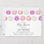 ドーナツ ベイビー シャワー 招待状 (正面)