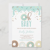 ドーナツ ベイビー シャワー 招待状 Oh Baby ドーナツ シャワー (正面)