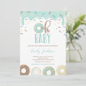 ドーナツ ベイビー シャワー 招待状 Oh Baby ドーナツ シャワー (スタンド正面)