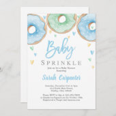 ドーナツ ベイビー シャワー 男の子 招待状 (正面/裏面)