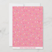 ドーナツ ベビーシャワー 招待状（女の子） 招待状 (裏面)