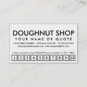 ドーナツ。 ロイヤリティのパンチカード ロイヤリティカード (裏面)