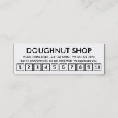 ドーナツ。 ロイヤリティのパンチカード ロイヤリティカード (裏面)