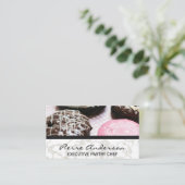 ドーナツ |大理石金ゴールド |レザーアップホルスター ロイヤリティカード (スタンド正面)