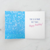 ドーナツ – 時間食べより多くの穴食品誕生日 カード (内部)