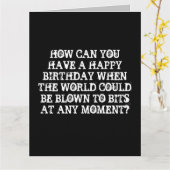 ドーナツ 核戦争 WW3 誕生日カード カード (黄色い花)