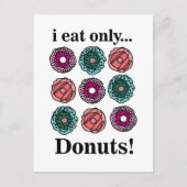 ドーナツ 私が食べるのはドーナツだけ ポストカード (正面)