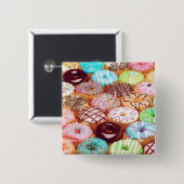 ドーナツ 缶バッジ (正面&裏面)