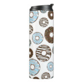 ドーナツ、青いドーナツ、茶色のドーナツのパターン タンブラー (回転左)