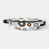 ドーナツ、青いドーナツ、茶色のドーナツのパターン ファニーパック (正面)