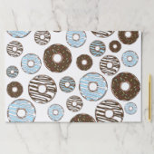 ドーナツ、青いドーナツ、茶色のドーナツのパターン ペーパーパッド (インサイチュ)