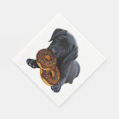 ドーナツ – Black Lab スタンダードランチョンナプキン (角)