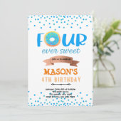 ドーナツ FOURever スウィートボーイ パーティー 招待状 (スタンド正面)