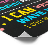 ドーナツDoNOT成長しない誕生日の黒板看板 ポスター (角)