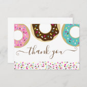 ドーナツFlicked With LoveベビーSpringleありがとう サンキューカード (正面/裏面)