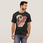 ドーナツpug mops hunde dogs鳥焼いた品 tシャツ (正面フル)