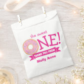 ドーナツRainbow Sprinkles 1st Birthdayありがとう フェイバーバッグ (クリップ留めされた状態)