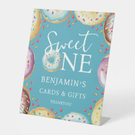 ドーナツSweet One 1 st Birthday Gift and Card 台座サイン