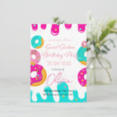 ドーナツsweet sixteen誕生日 招待状 (スタンド正面)