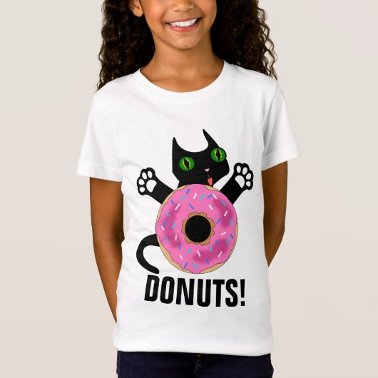 ドーナツTシャツティおもしろいー Tシャツ (正面)