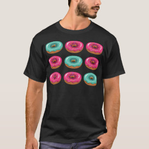 ドーナツTic Tac Toe Pink Green Doutクロスフィットおもしろいー Tシャツ