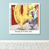 ドーナツvs警察おもしろい漫画キャンバス印刷 キャンバスプリント (インサイチュ (ウッドフロア))