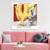 ドーナツvs警察おもしろい漫画キャンバス印刷 キャンバスプリント (インサイチュ (リビング))