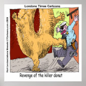 ドーナツvs警察おもしろい漫画ポスター ポスター (正面)