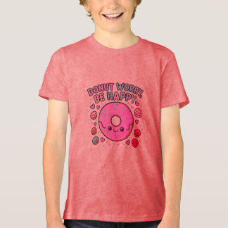 ドーナツWorry Be Happy – かわいいかわいいドーナツTシャツ トライブレンドＴシャツ
