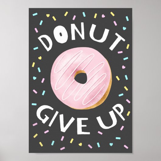 ドーナ与えットアップ感動的引用文 ポスター (正面)