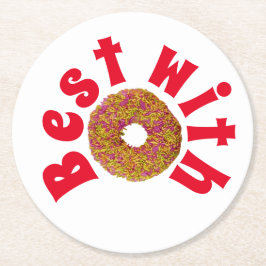 ドーナ最高の/ドーナツ ラウンドペーパーコースター