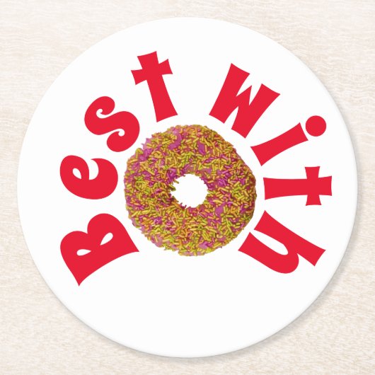 ドーナ最高の/ドーナツ ラウンドペーパーコースター (正面)