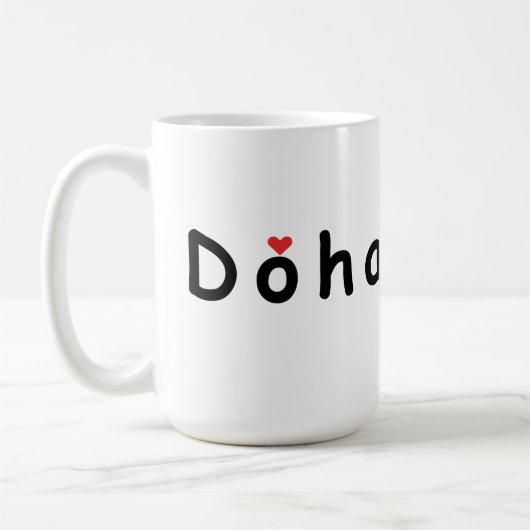 ドーハが大好き コーヒーマグカップ (左)