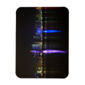 ドーハのスカイライン、カタールの夜間角形磁石 マグネット (縦)