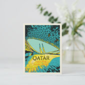 ドーハイスラム教学部勉強イラストレーションカタール ポストカード (スタンド正面)